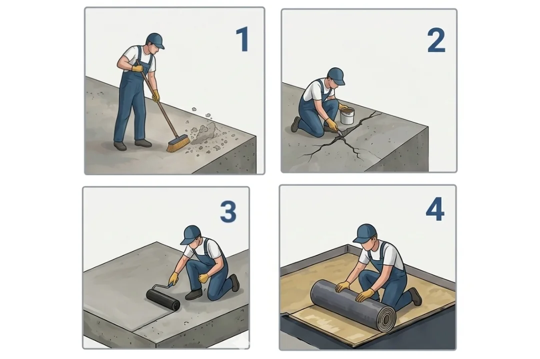 خطوات عزل الأسطح